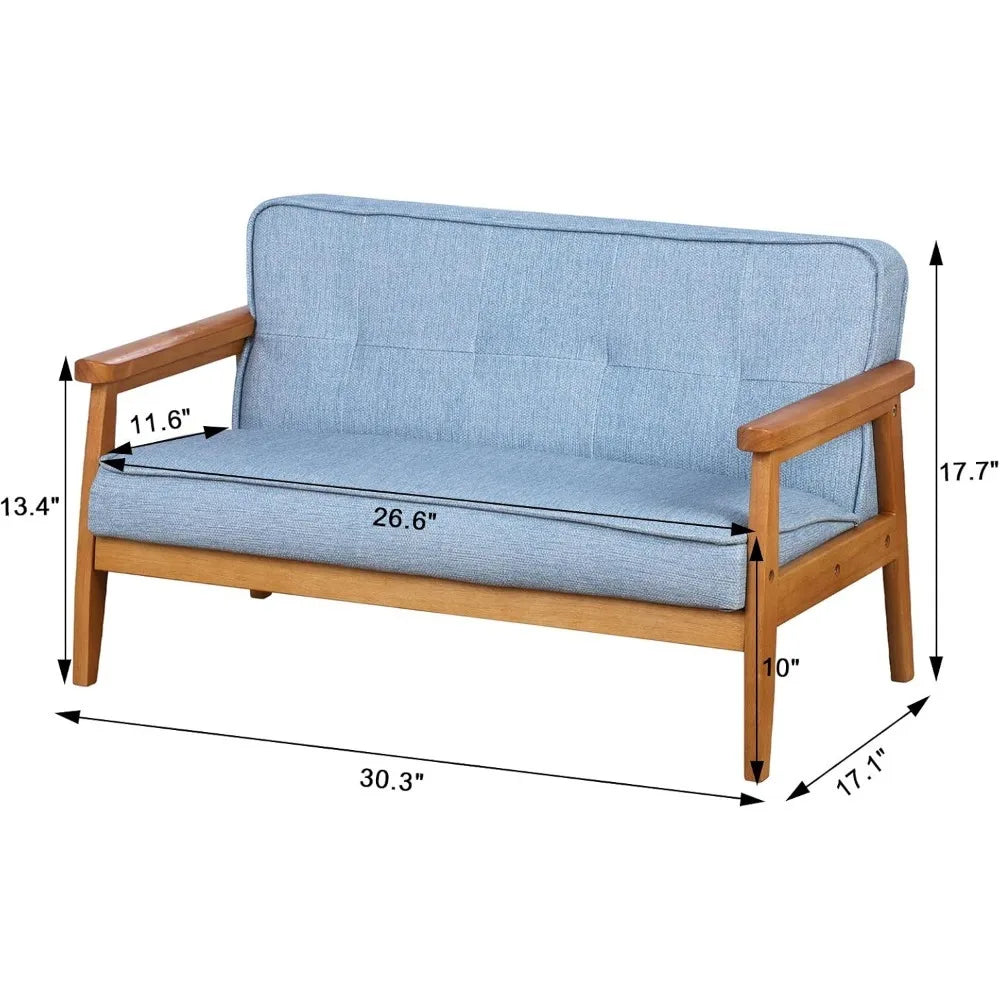 Combination Modern Living Sofa Seater Couch With Wood Arms
