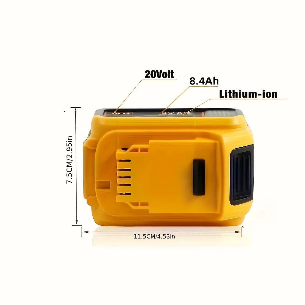 Replace DeWei 20V 8.4Ah DCB205 Hand Drill Battery for Electric Tools