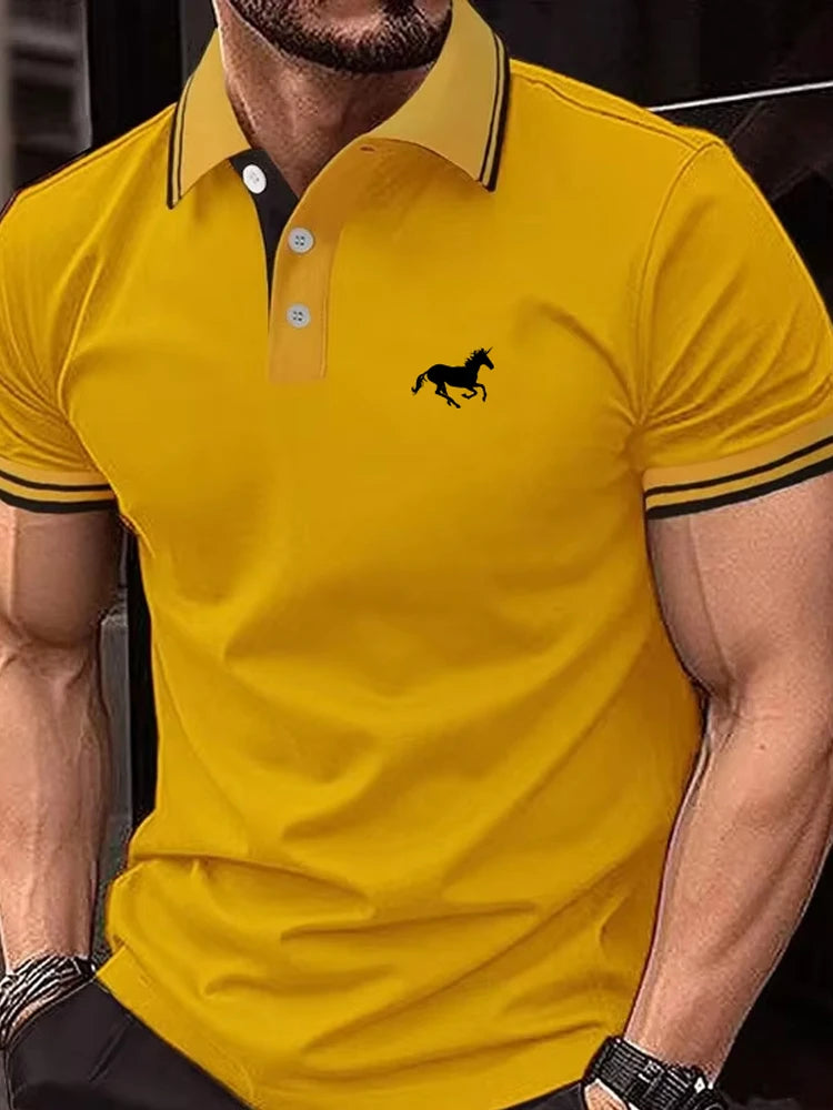 Men's Classic Polo Shirt Casual Summer Short Sleeve Top
