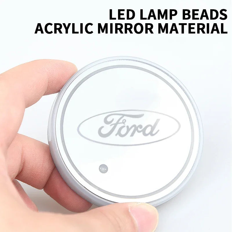 Ford Universal LED Car Cup Holder RGB Light Pad Accessory