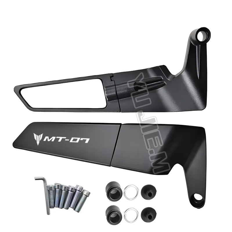 For Yamaha MT-07 MT07 MT 07 Motorcycle New Pattern High Quality CNC Rearview Mirror Fixed Wing