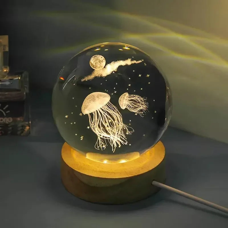 LED Night Light Saturn 3D Moon Table Lamp for Kids