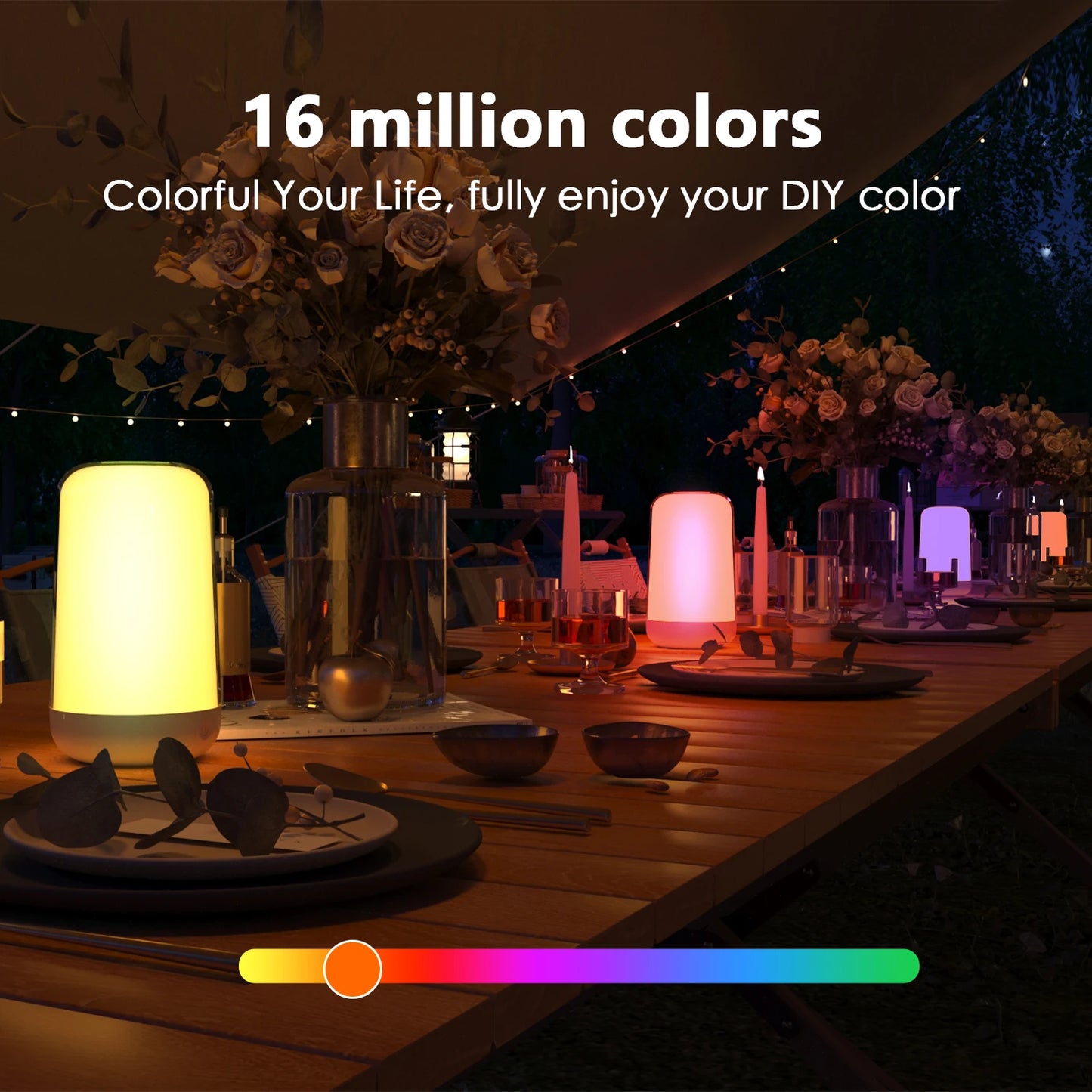 Smart Touch Dimmable RGB Nightstand Lamp for Cozy Ambiance