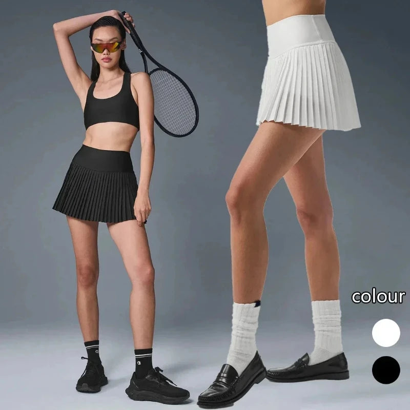 SichuanChoice Women High Waist Pleated Tennis Skirt