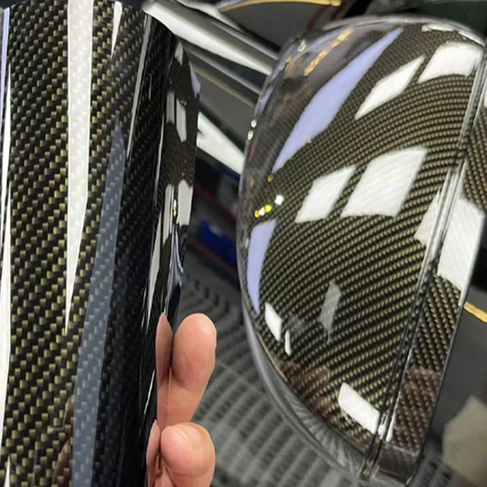 8D Carbon Fiber Car Wrap Film High Gloss Black Gold Silver 6D Adhesive Vinyl for Car Tuning Motorcycle Cover Decal