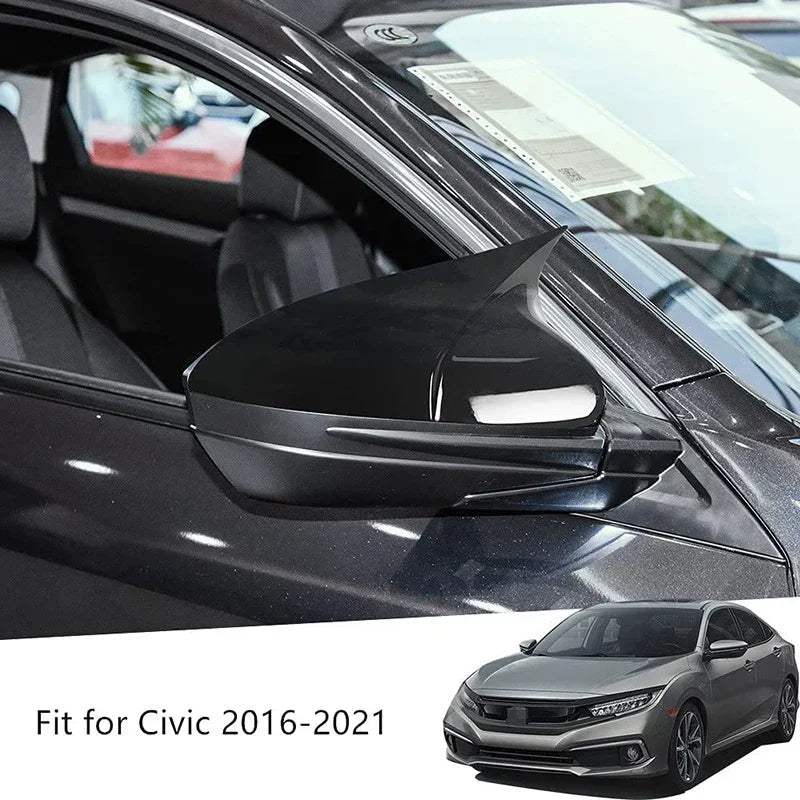 Horn Style Side Mirror Cap Cover for Honda Civic 10th Gen