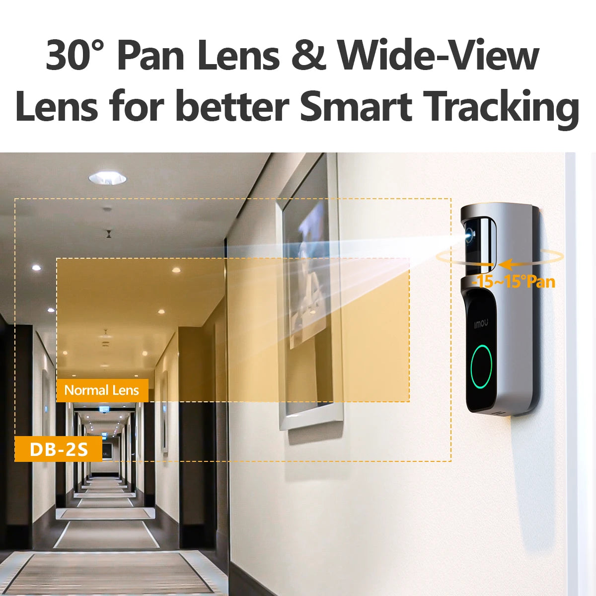 IMOU Video Doorbell 2S Kit Camera WiFi 3MP Human Detection Two Way Talk Rechargeable Battery Wireless Smart Home Door Bell Chime