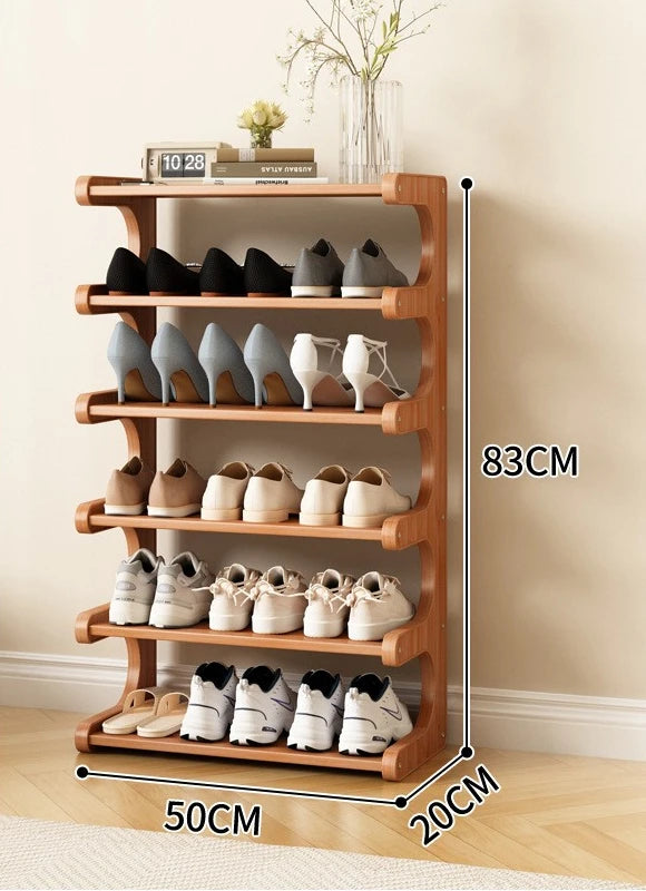 Modern Wooden Shoe Rack for Home and Dormitory Storage
