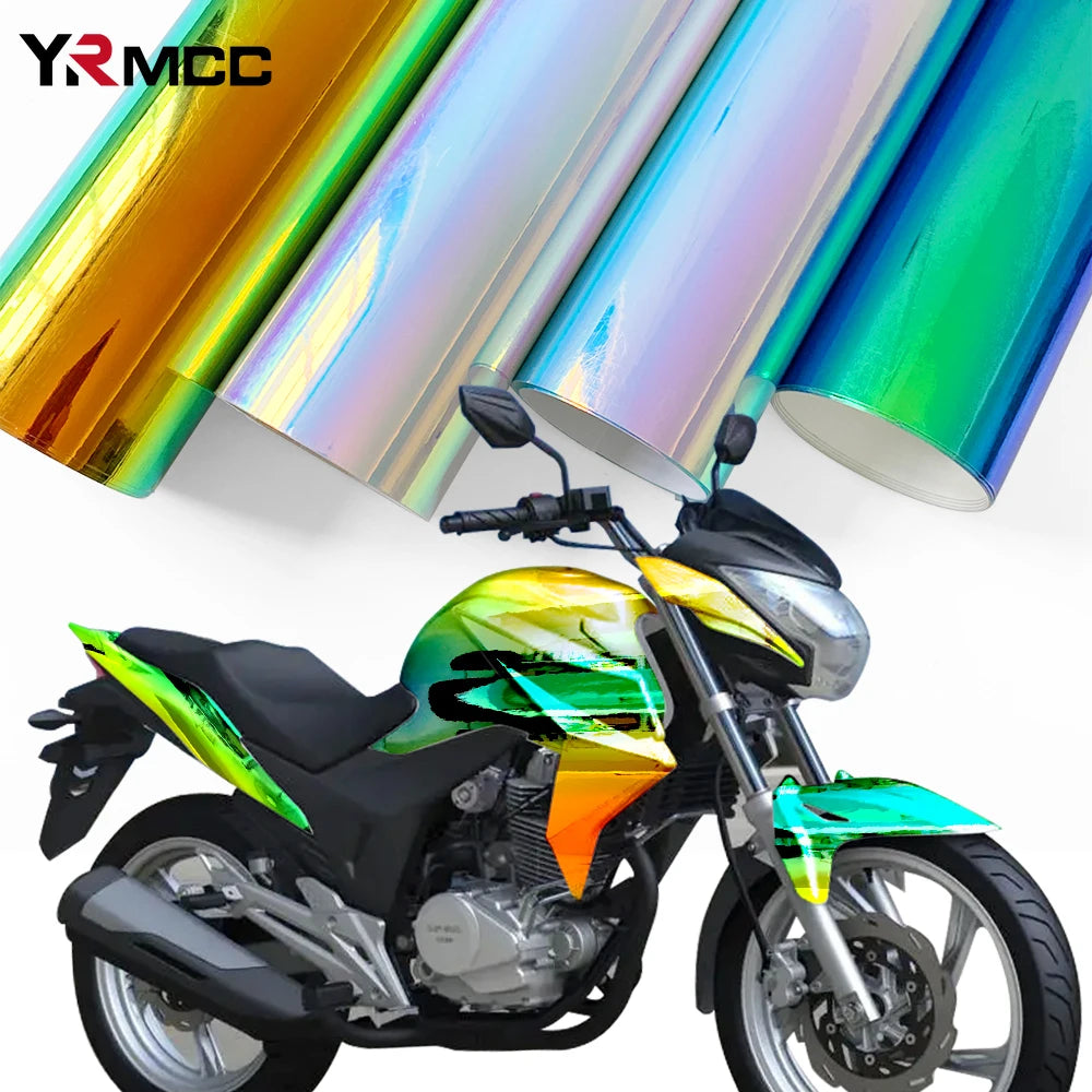 Car Wrap Film Laser Plating Auto Color Change PVC Sticker Chrome Rainbow Vinyl Air Free Bubble Motor Film