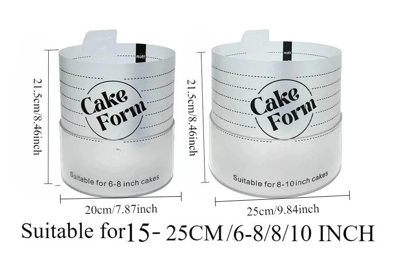 Adjustable Round Acrylic Cake Ring Mold for Baking and Decorating
