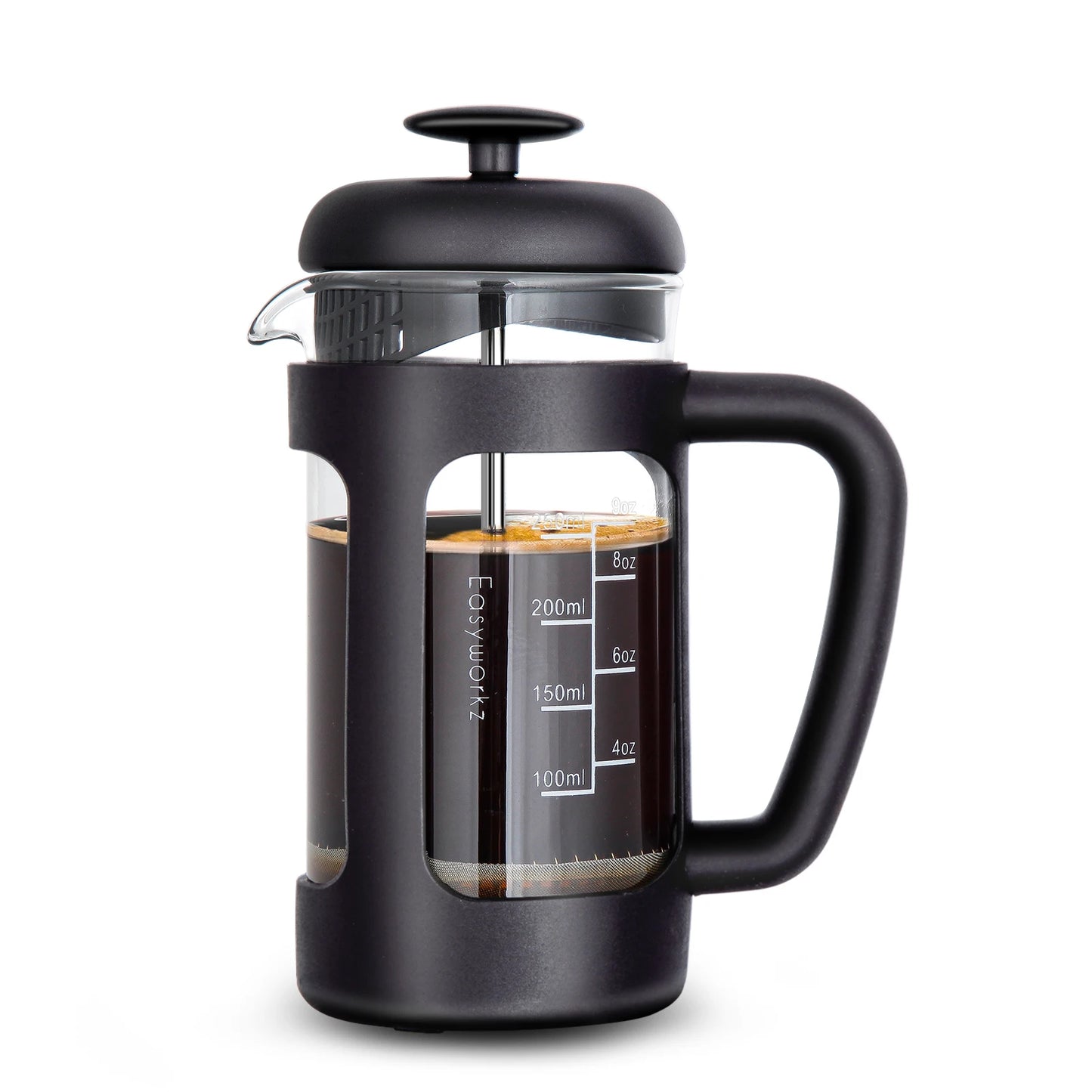 Easyworkz French Press Coffee and Tea Maker with Glass Design