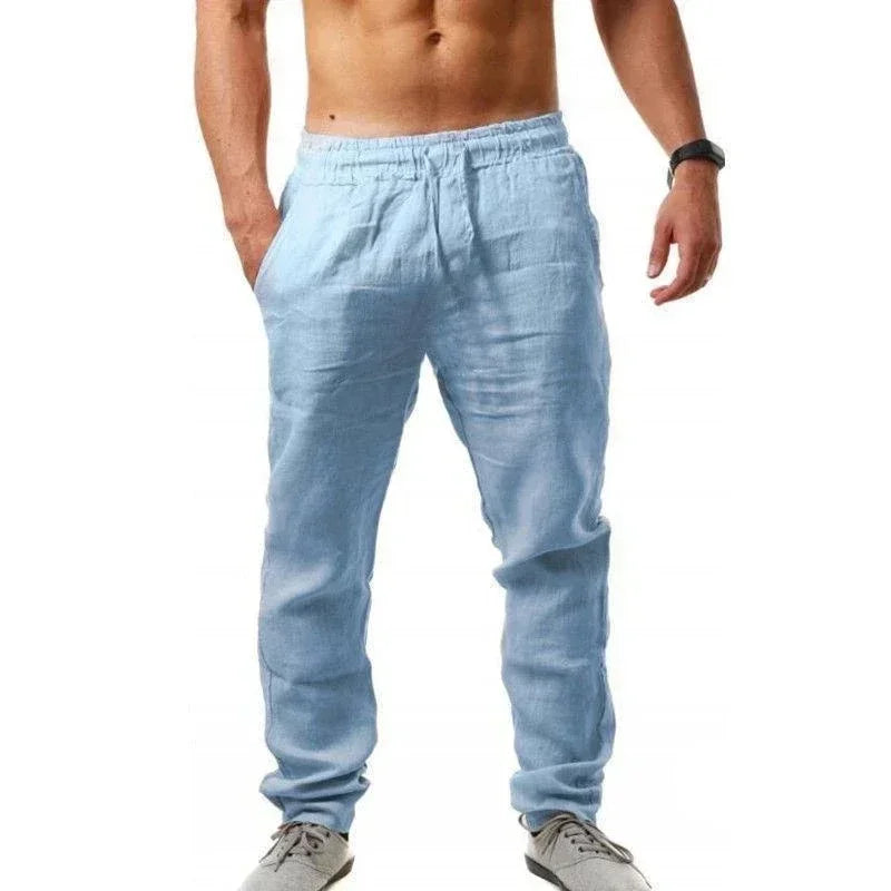 Men's Hip-Hop Wide Leg Pants with Drawstring for Summer Style