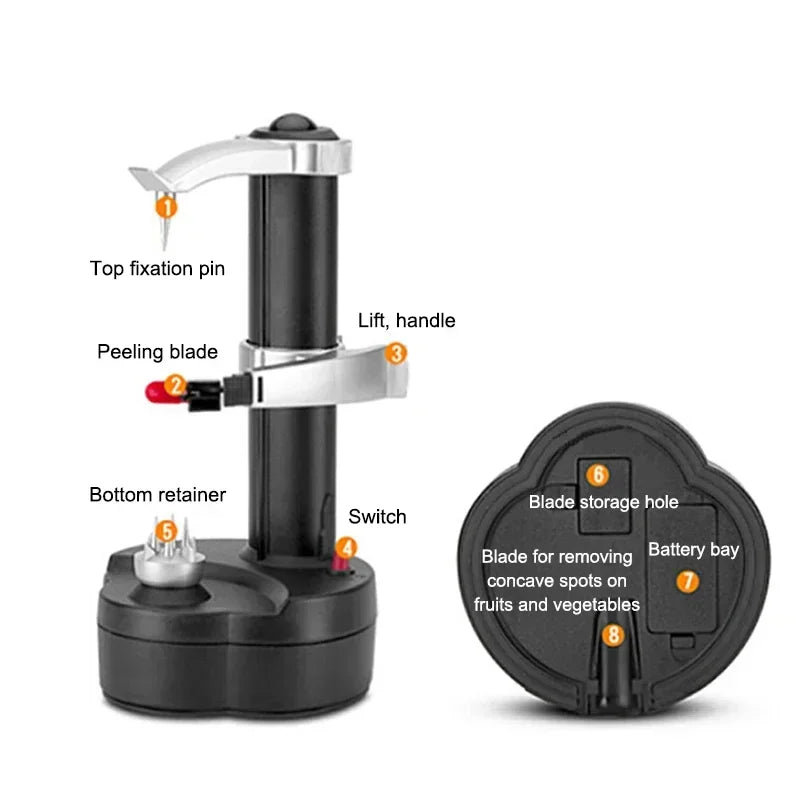 Automatic Electric Peeler for Fruits and Vegetables Kitchen Tool