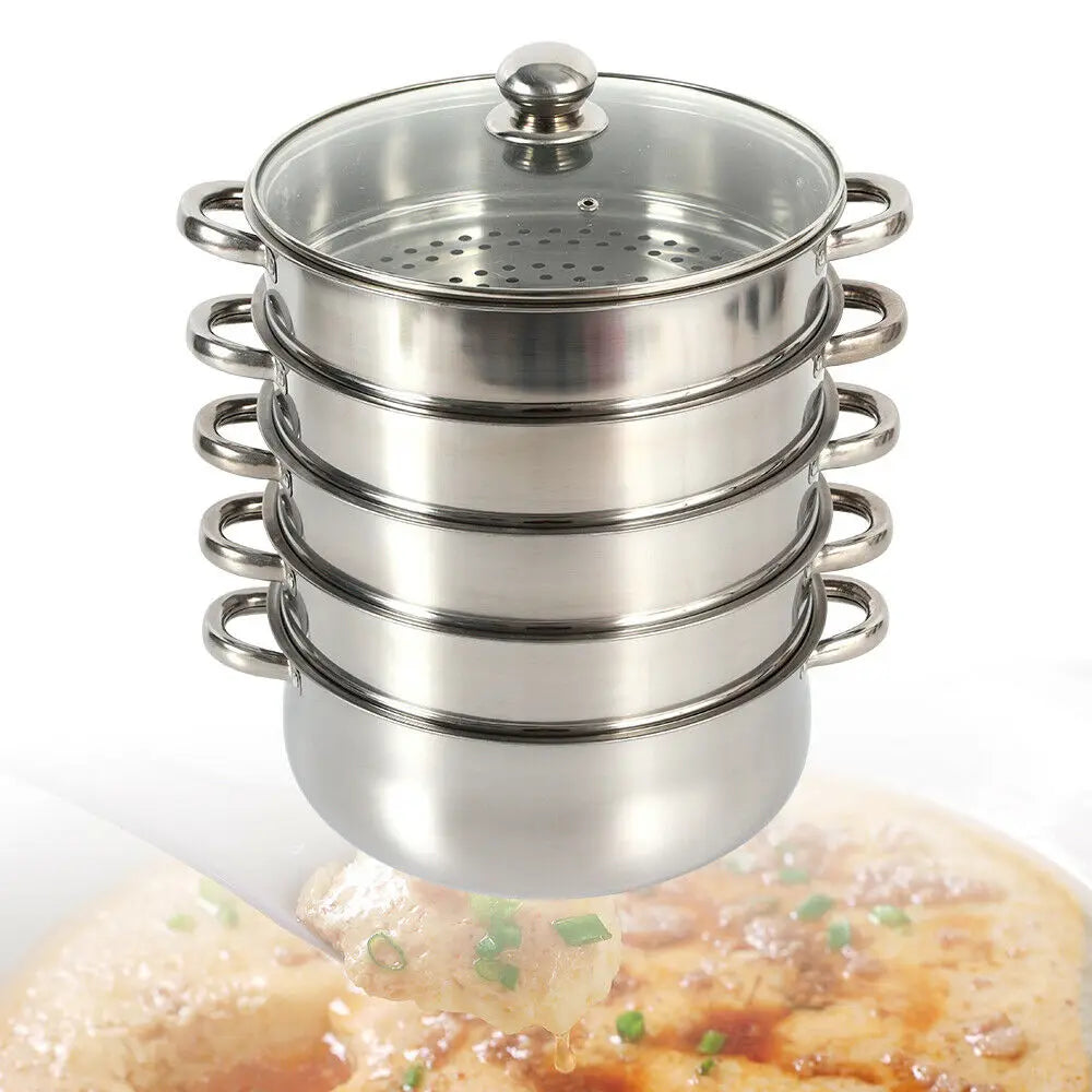 Multi-Function Stainless Steel Steamer for Versatile Cooking