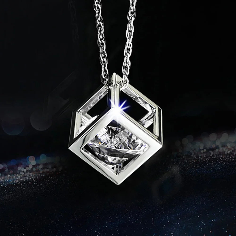 Crystal Cube Car Pendant Charm for Rear View Mirror