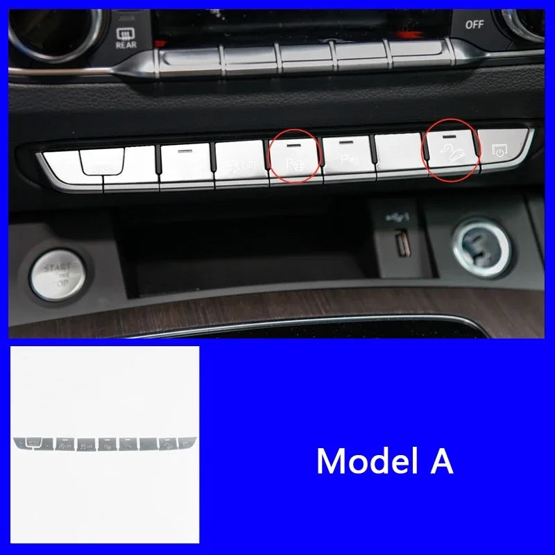 Audi A4 Q5 Console Multimedia Button Covers Decoration Stickers