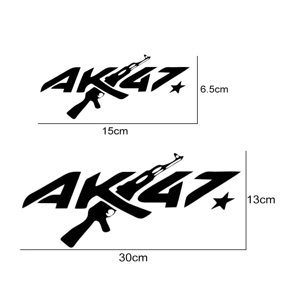 Personalized AK47 Gun Creative Car Sticker Auto Body Bumper Window Motorcycle Laptop Wall Vinyl Decal Car Accessories
