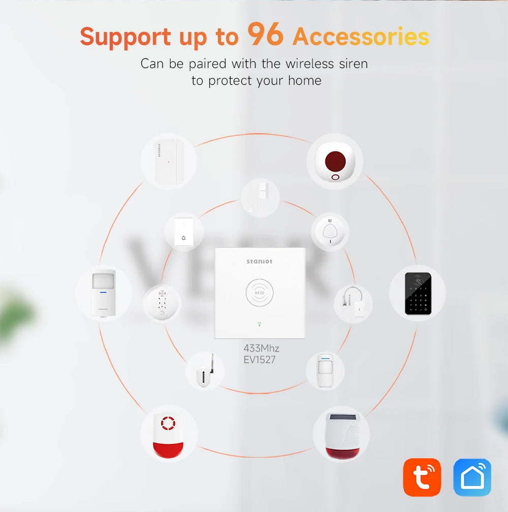 Tuya Smart Wireless Home Security Alarm System with Siren
