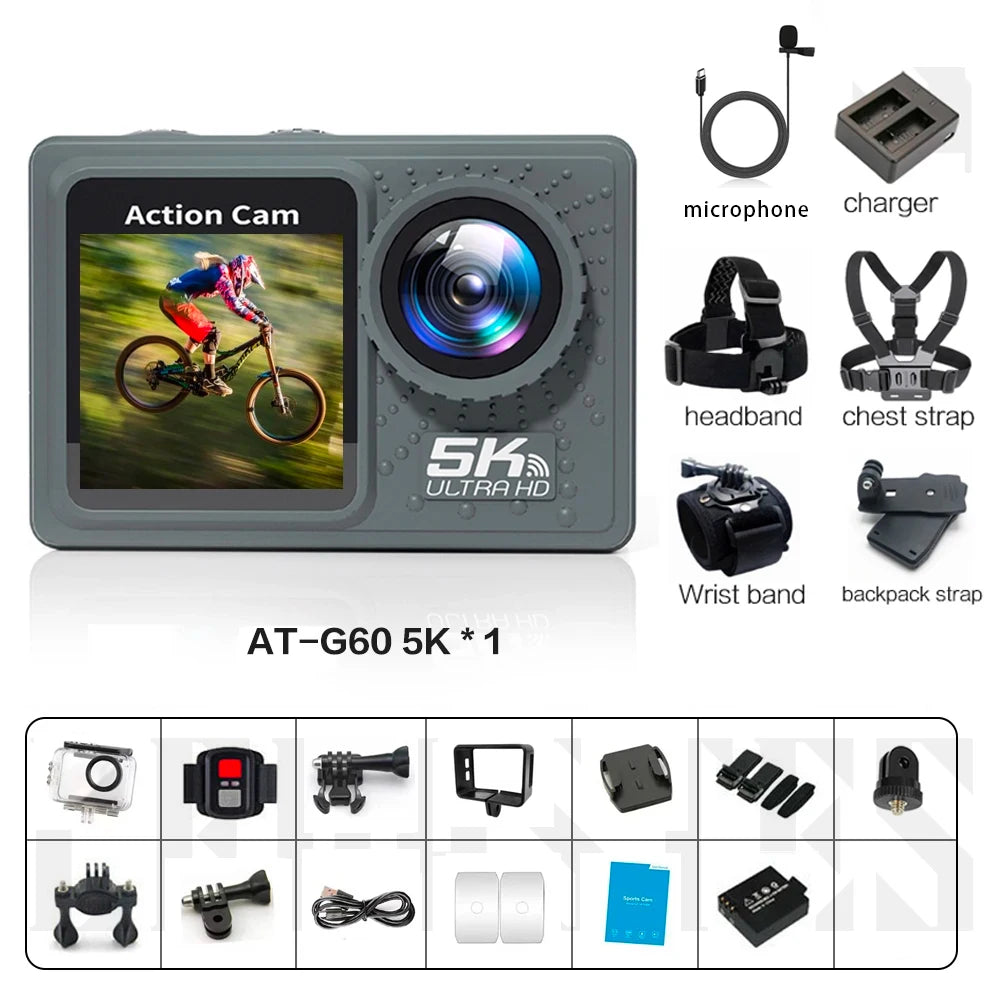 4K Action Camera with Electronic Stabilizer for Extreme Sports