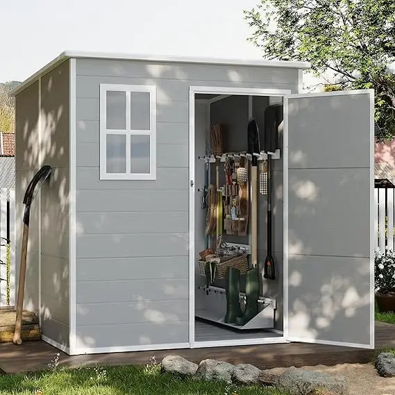 Outdoor Metal Storage Shed Galvanized Steel for Backyard