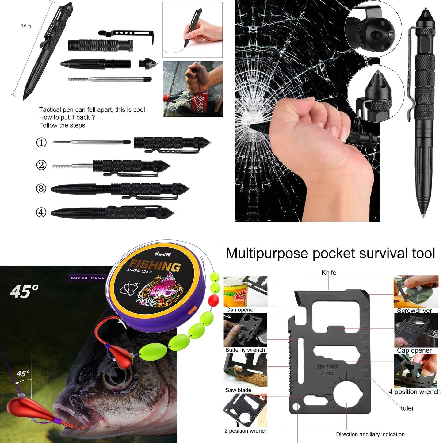 Tactical First Aid Kit Car Accessories Survival Kit Camping Equipment Medical Bag Self Defense EDC Pouch IFAK