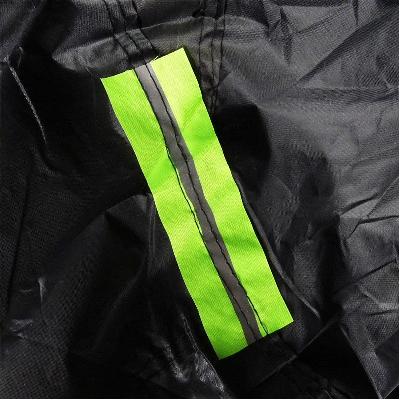 Universal Black Car Cover with Reflective Strips for All Vehicles