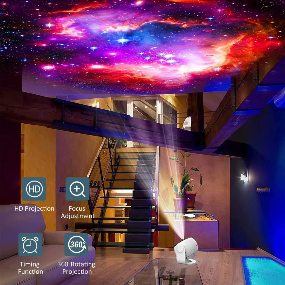 Starry Night Galaxy Projector With 360 Degree Rotation