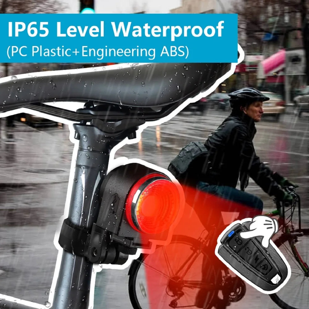 Hollarm A8Pro Bicycle Alarm IPX65 Waterproof Rear Light Brake Sensing Anti Theft Bike Taillight Horn