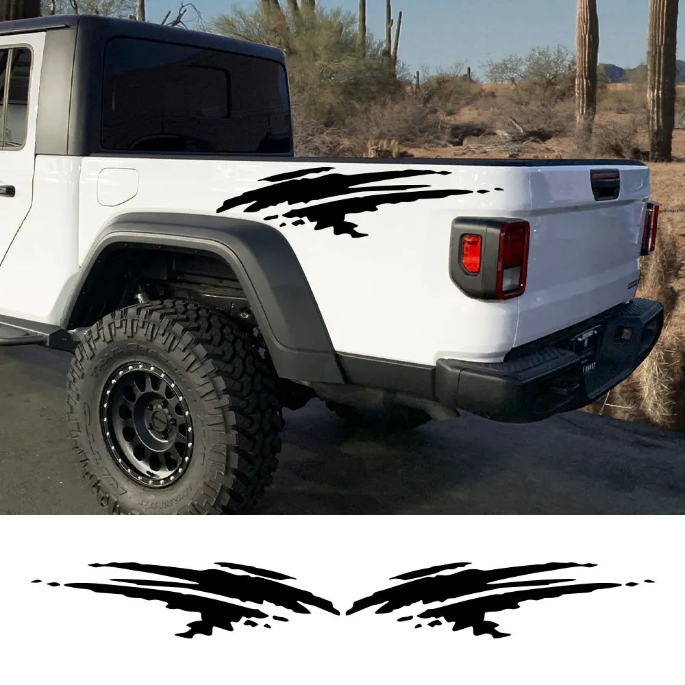 Pickup Body Side Stickers For Jeep Gladiator JT Truck Graphics Splash Style Decor Decals Vinyl Cover Auto Accessories