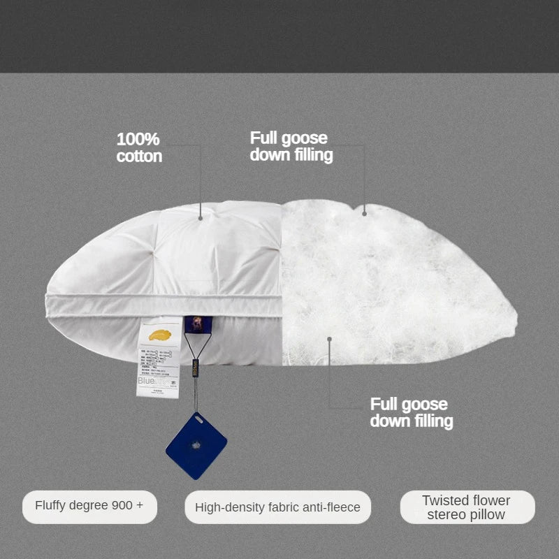 Jiangsu Goose Down Pillow Cotton Pillowcase For Sleep
