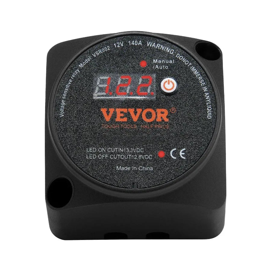 Smart Dual Battery Isolator Kit with LCD Display and Relay