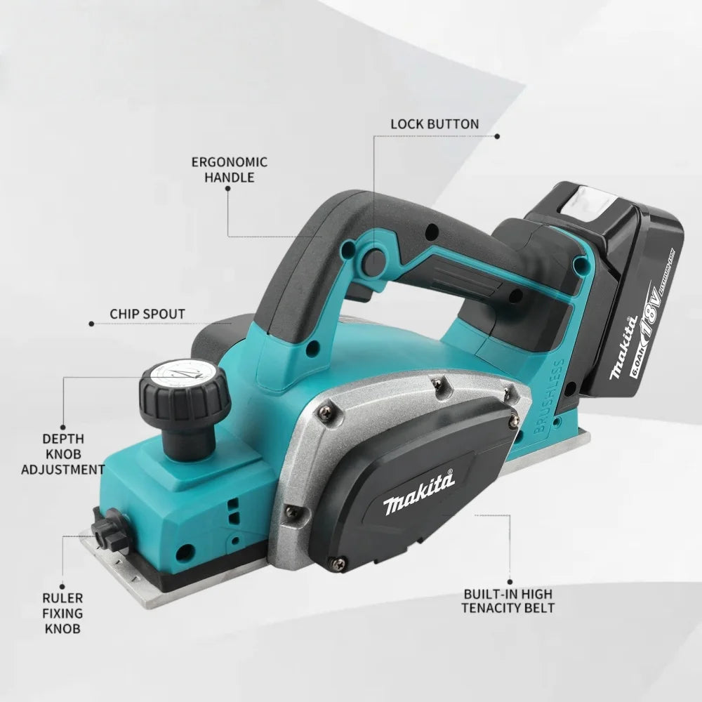 Makita Cordless Handheld Electric Planer 15000RPM DIY Tool