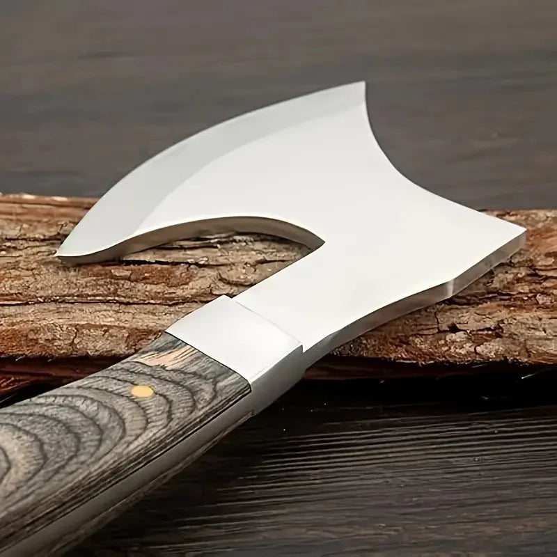 Forged Camping Axe with Sandalwood Handle for Outdoor Adventures