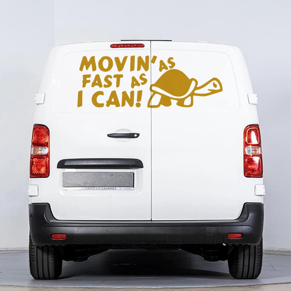 Car Stickers for Motorhome Horsebox Caravan Camper Van Body Back Door Turtle Decor Decals Auto Tuning Accessories Vinyl Cover