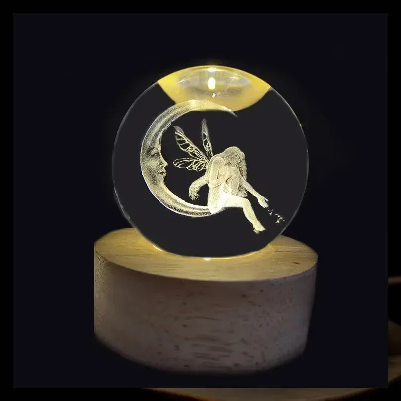 LED Night Light Saturn 3D Moon Table Lamp for Kids
