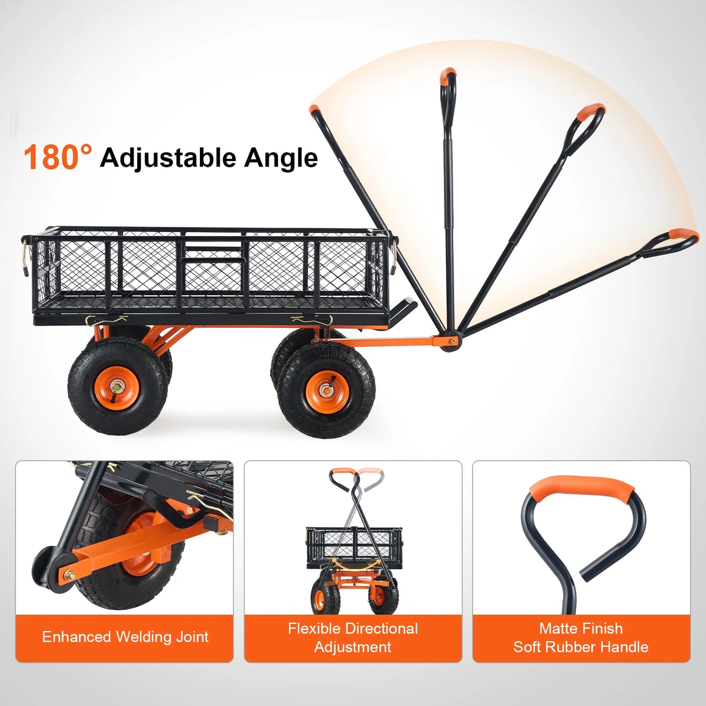 Durable Garden Cart Versatile Utility Wagon for Easy Transport