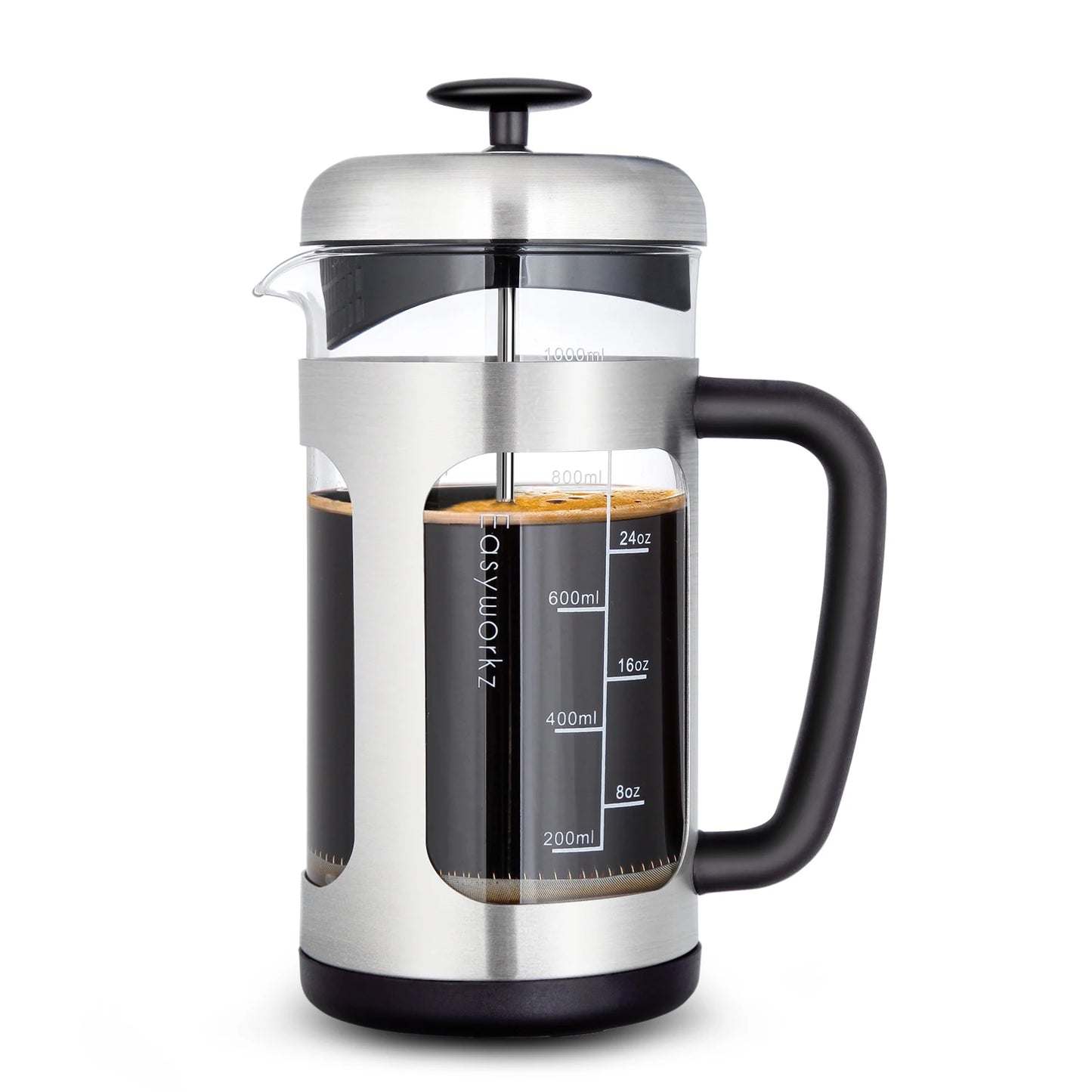 Easyworkz French Press Coffee and Tea Maker with Glass Design