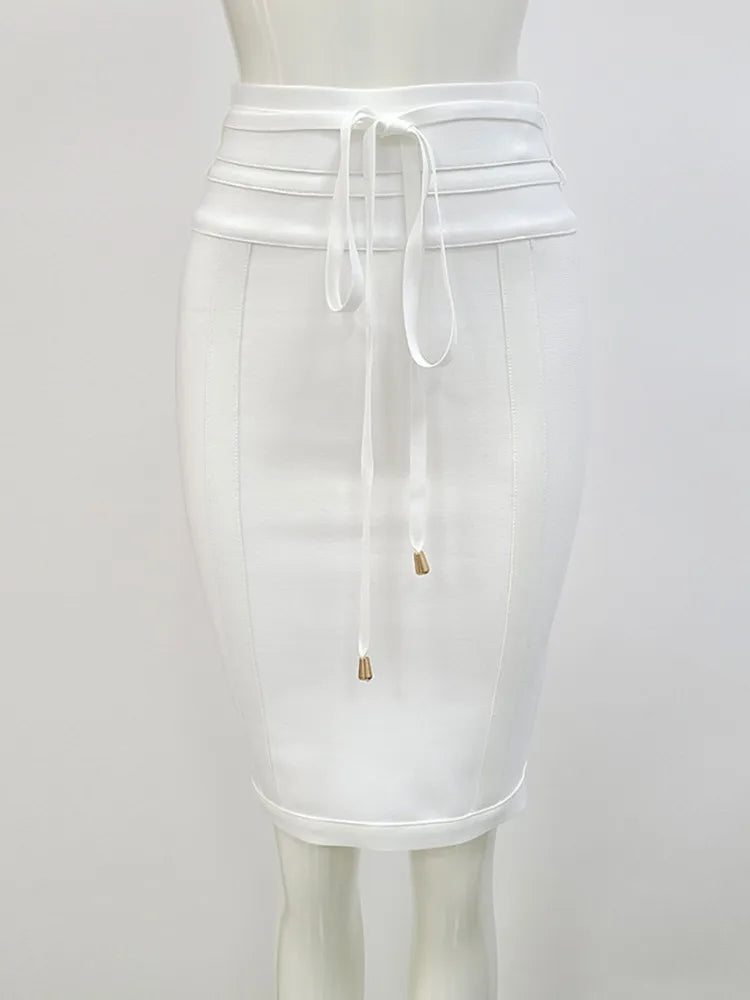 Women High Waist Bodycon Bandage Skirt for Parties