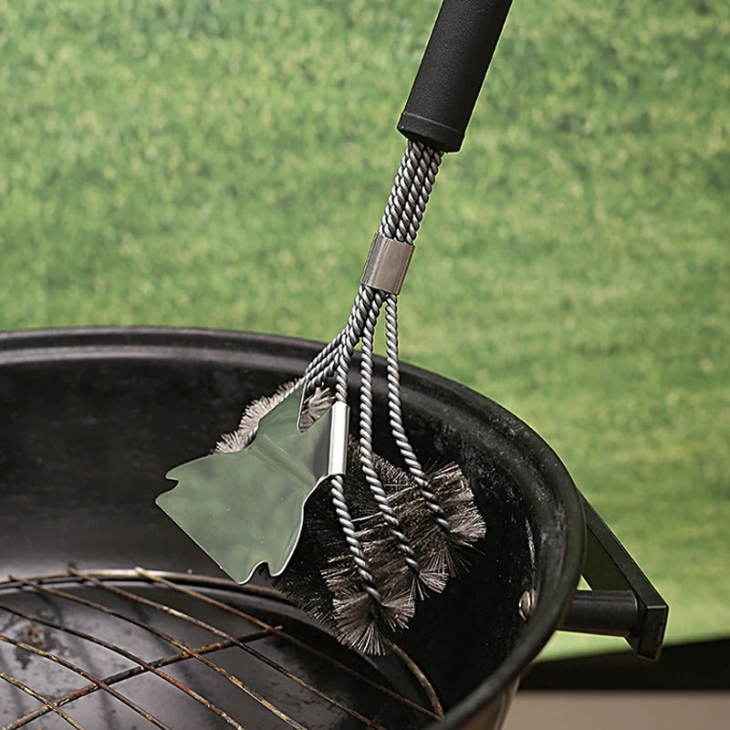 Stainless Steel Barbecue Grill Brush for Effortless Cleaning