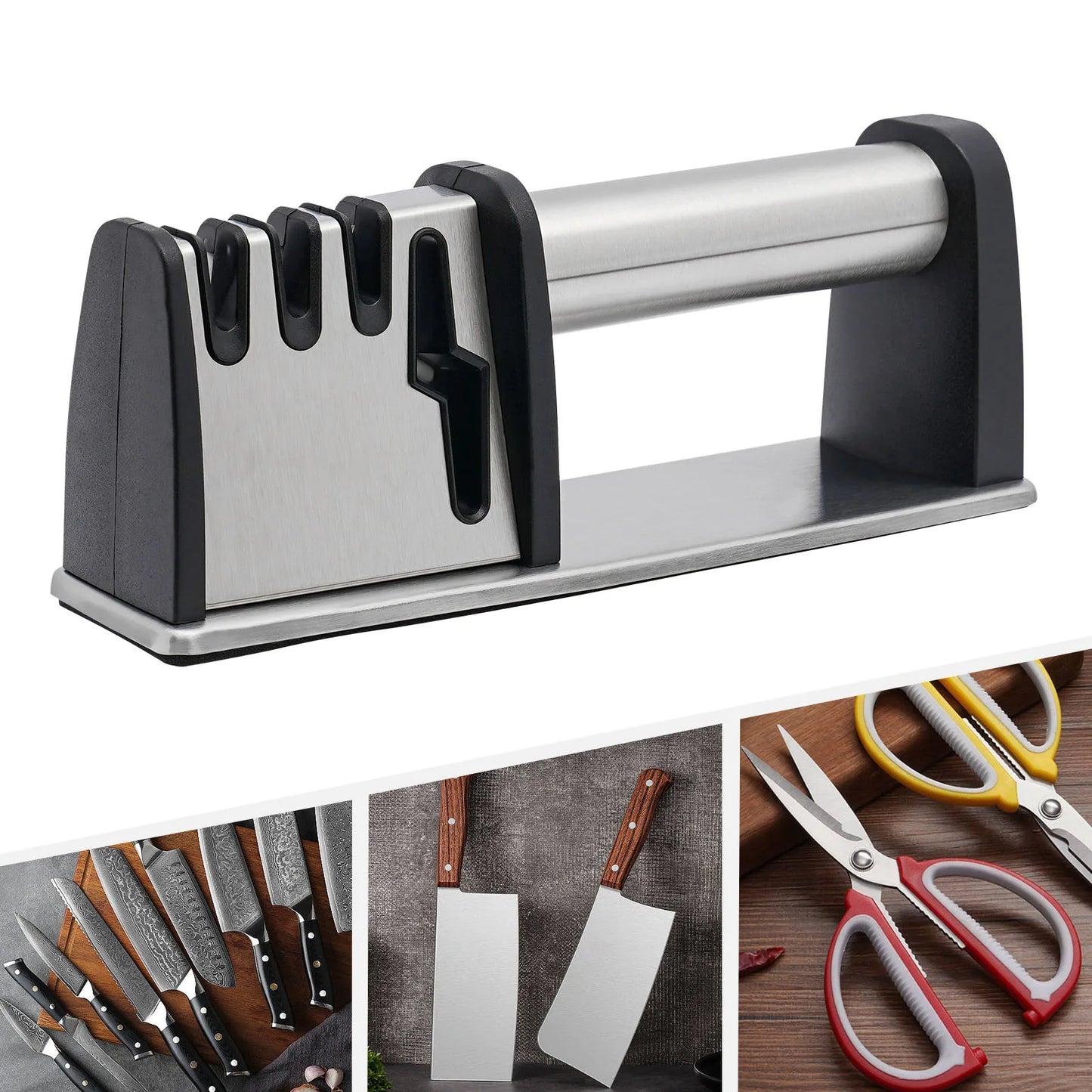 4-in-1 Electric Knife Sharpener for Effortless Kitchen Precision