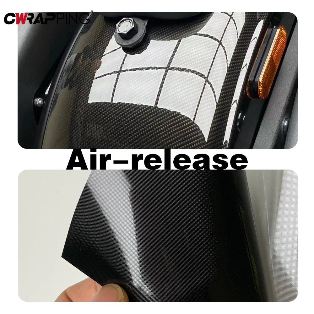 9D Carbon Fiber Vinyl Film High Gloss Car Sticker Wrap for Motorcycle and Vehicle Accessories