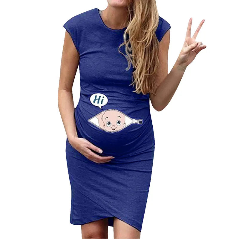 Cute Casual Maternity Dress for Expecting Mothers