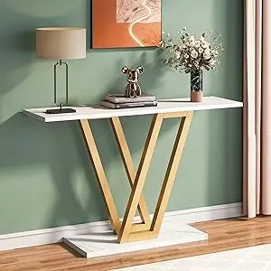 Little Tree Industrial Console Table For Entryway Hallway