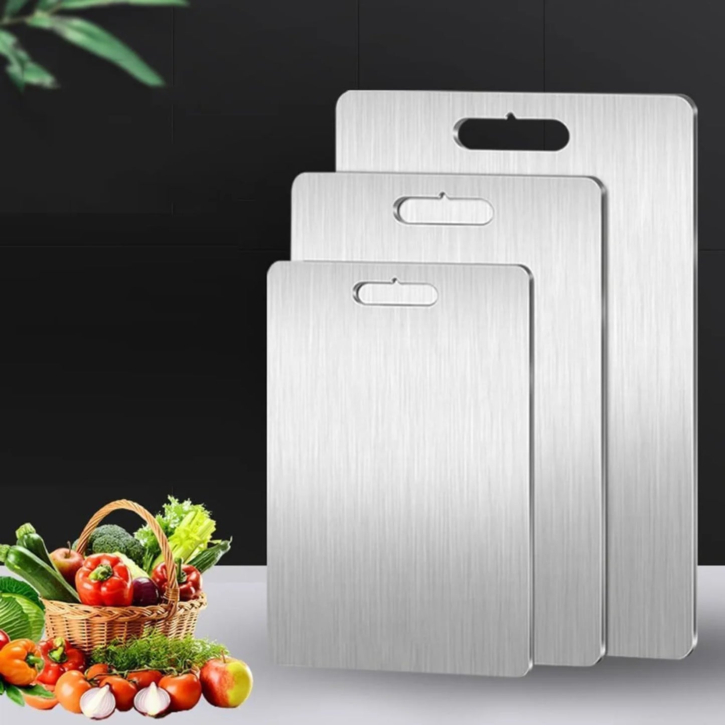 Hygienic Double-Sided Titanium Cutting Board for Kitchen Use