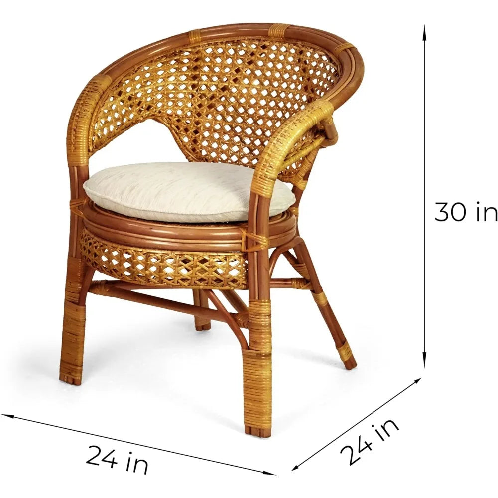 Angduo Pelangi Handmade Rattan Dining Chairs Set Of 2