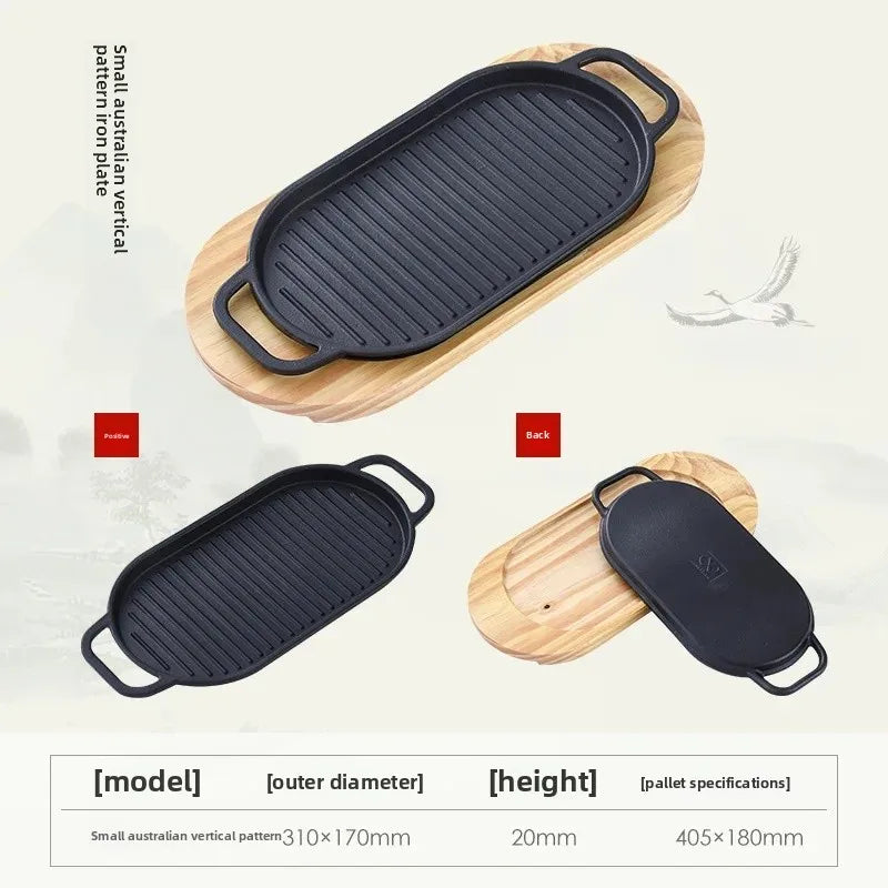 Commercial Grade Non-Stick Iron Pan for BBQ and Grilling