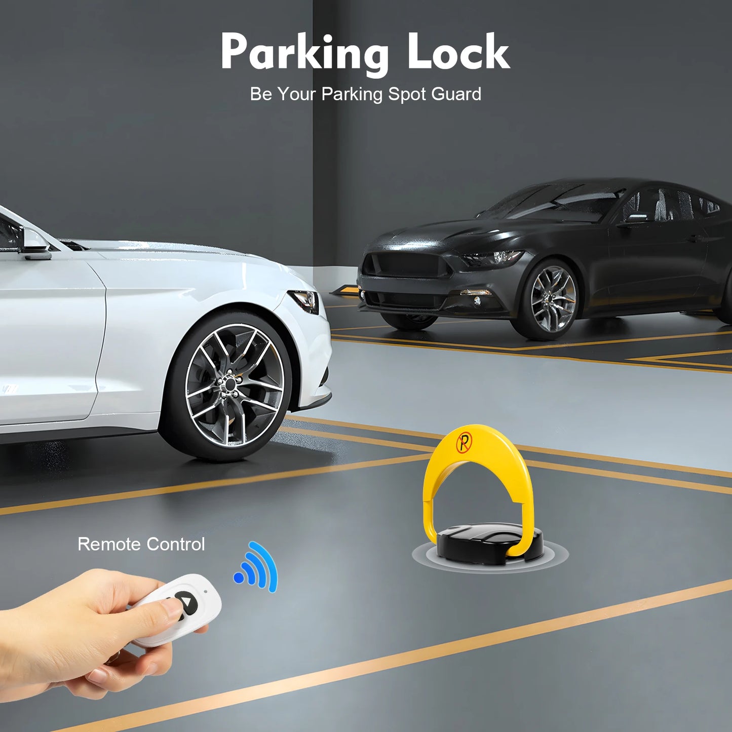 Remote Control Intelligent Parking Space Lock 180 Degree Anti Collision Automatic Barricade Waterproof Automatic Parking IP 67