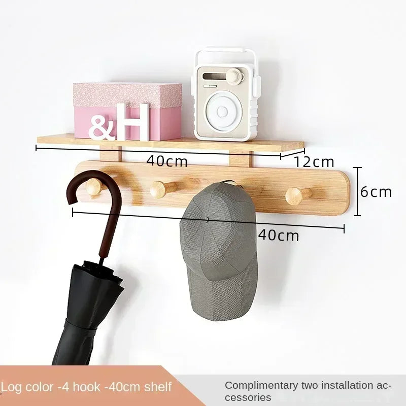 Oeny Multifunctional Coat Rack With Wall Hooks And Shelving