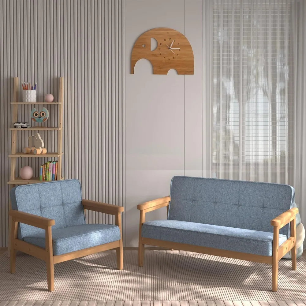 Combination Modern Living Sofa Seater Couch With Wood Arms