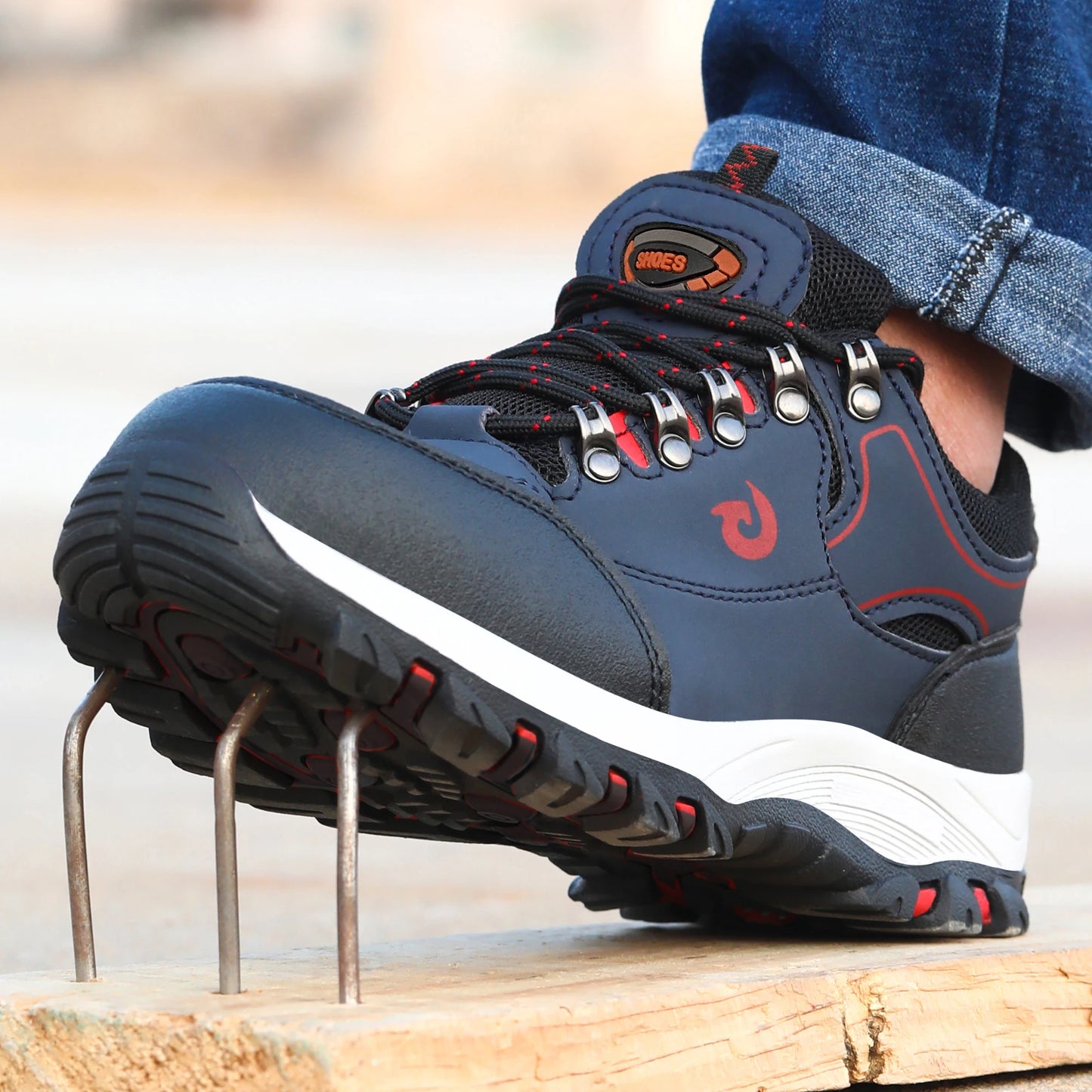 Steel Toe Cap Shoes For Men Protective Work Boots Puncture Proof Safety Sneakers Construction Footwear